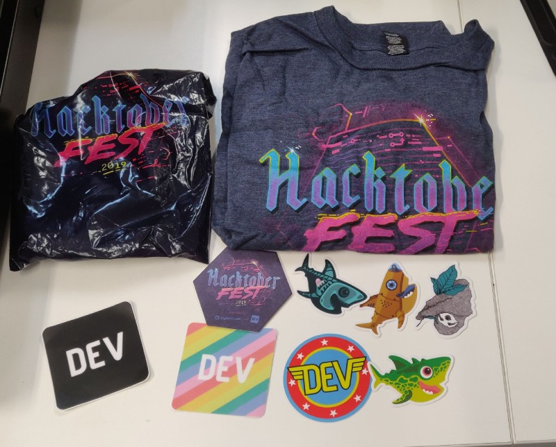 Contributed to open source on Hacktoberfest Hacktoberfest swag
