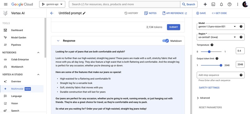 The response to the prompt with product description The response to the prompt with product description