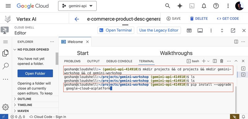 Commands executed Commands executed