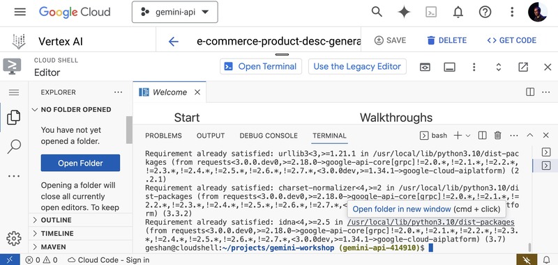 Install Vertex AI Python package Install Vertex AI Python package