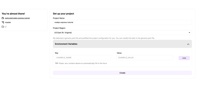 Create repo in genezio Create repo in genezio