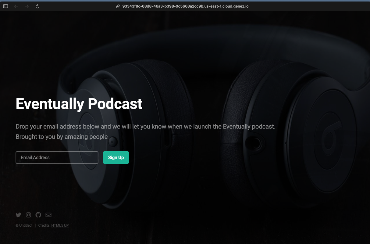 Live website deployed in Genezio Live website deployed in Genezio