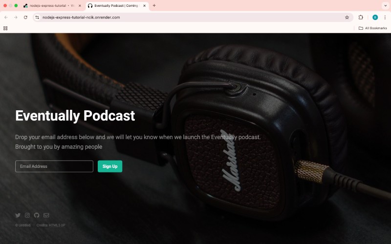 Render web service Up and running successfully Render web service Up and running successfully