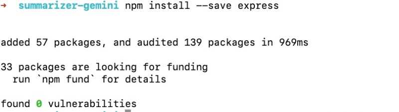 Install latest Express.js with npm install Install latest Express.js with npm install