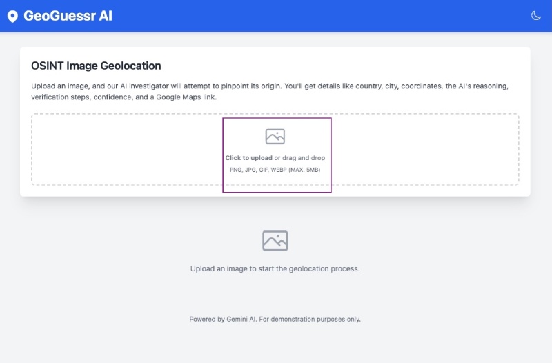 The Geo location guessing React App is running on Google Cloud Run deployed by a click on Google AI Studio