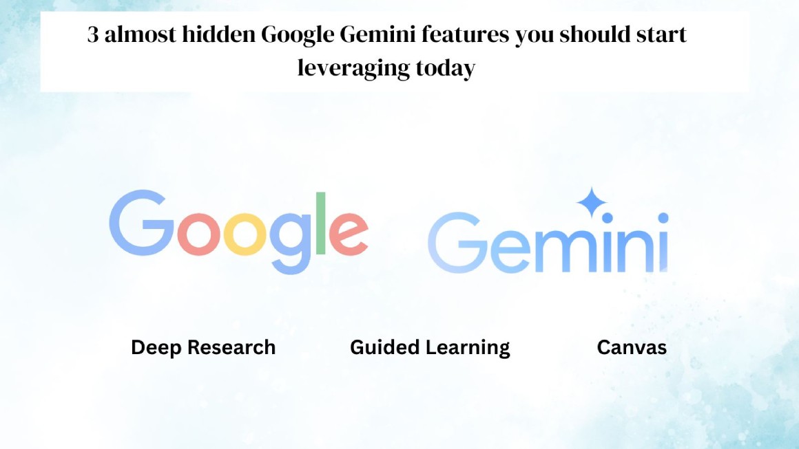 Using Google Gemini for Deep Research, Guided Learning, and Canvas