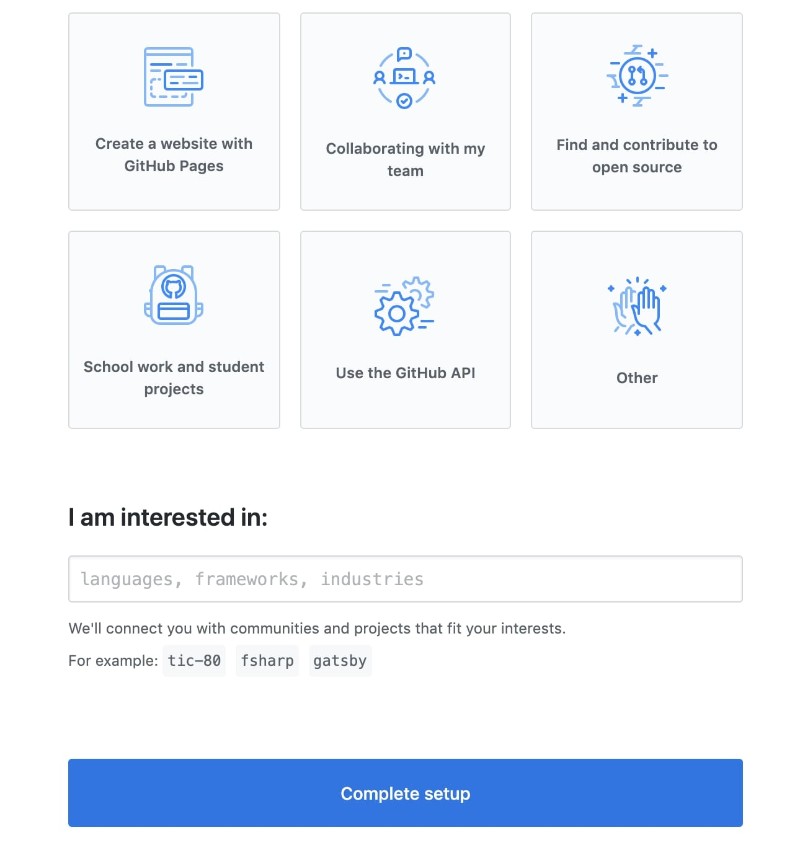 Complete Github Set up Complete your Github Set up