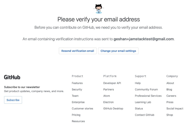 Verify Github Email Verify your Github Email