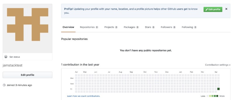 Your Github profile, looks pretty empty for now :) Your Github profile, looks pretty empty for now :)