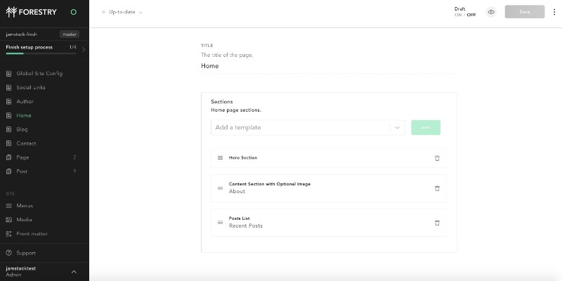 Click on home then Hero section to edit it Click on home then Hero section to edit it