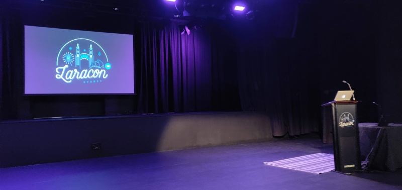 Laracon AU 2019 stage Laracon AU 2019 stage