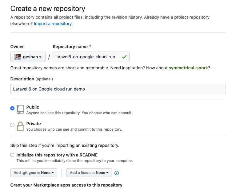 Creating a repo for Laravel on Github Creating a repo for Laravel on Github