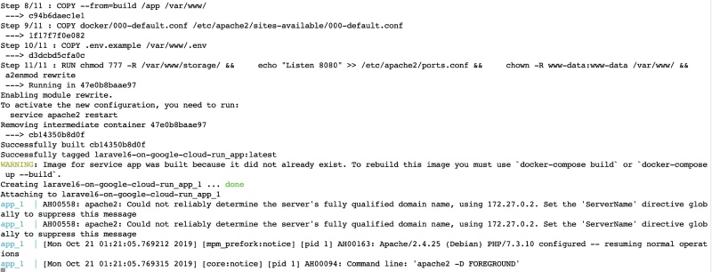 Docker compose running Laravel with PHP 7.3 and Apache Docker-compose running Laravel with PHP 7.3 and Apache