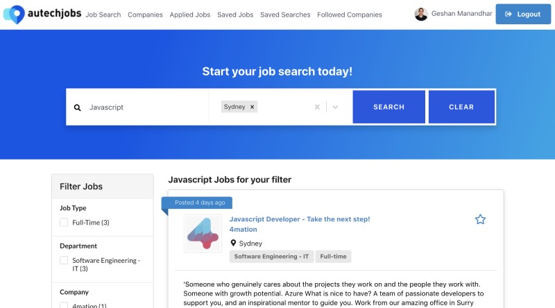 AU Tech Jobs - a life-changing startup AU Tech Jobs - a life-changing startup