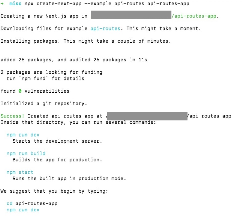 Next.js create next app with API routes example CLI command Next.js create next app with API routes example CLI command