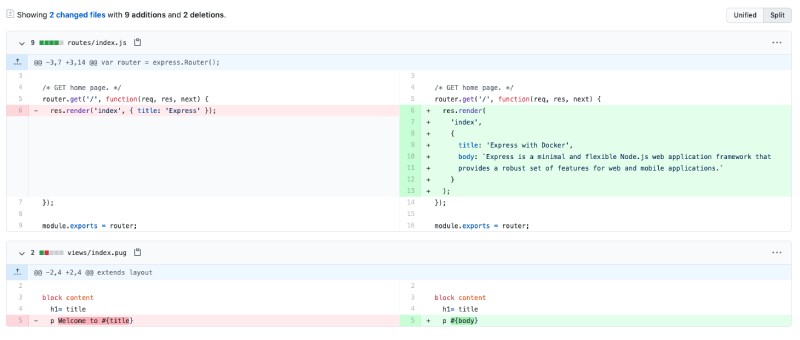 Change some express code Change on some express node.js code