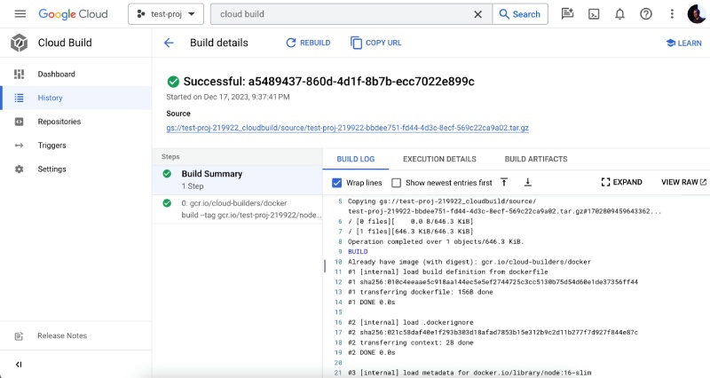 Docker build and push on Cloud Build from Duet AI Docker build and push on Cloud Build from Duet AI