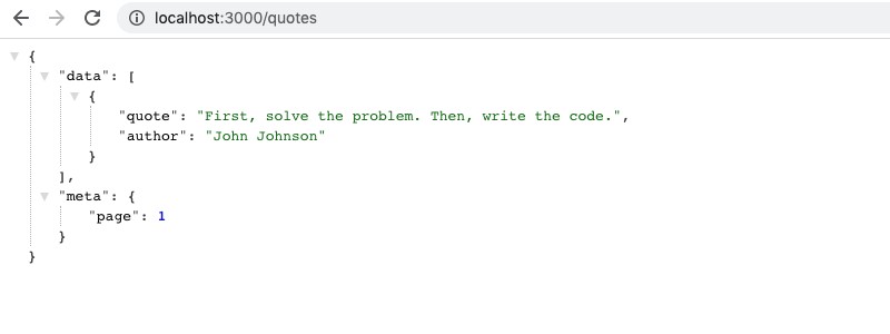 Quotes API with static output Quotes API with static output