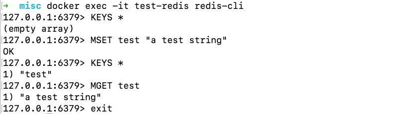 Execute Redis CLI inside Redis Docker container Execute Redis CLI inside Redis Docker container
