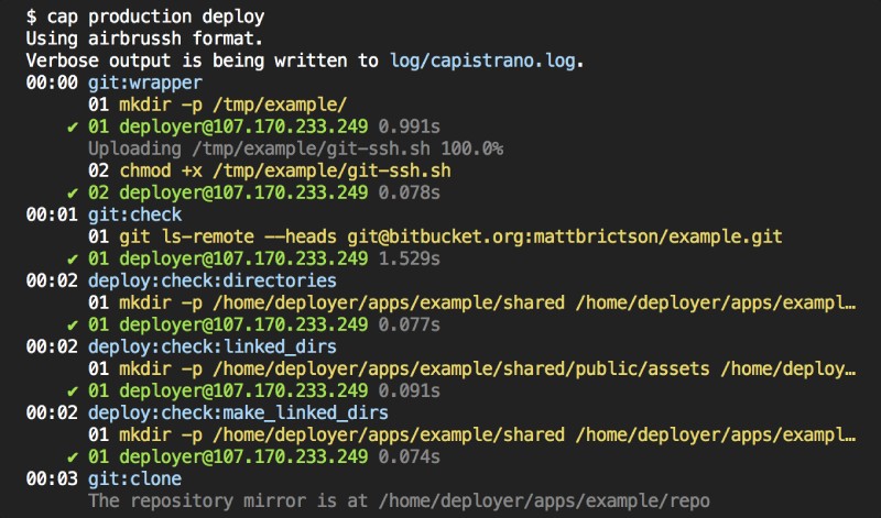 Capistrano is still one of the best automated deployment tools if you deploy your software in VMs Capistrano is still one of the best automated deployment tools if you deploy your software in VMs