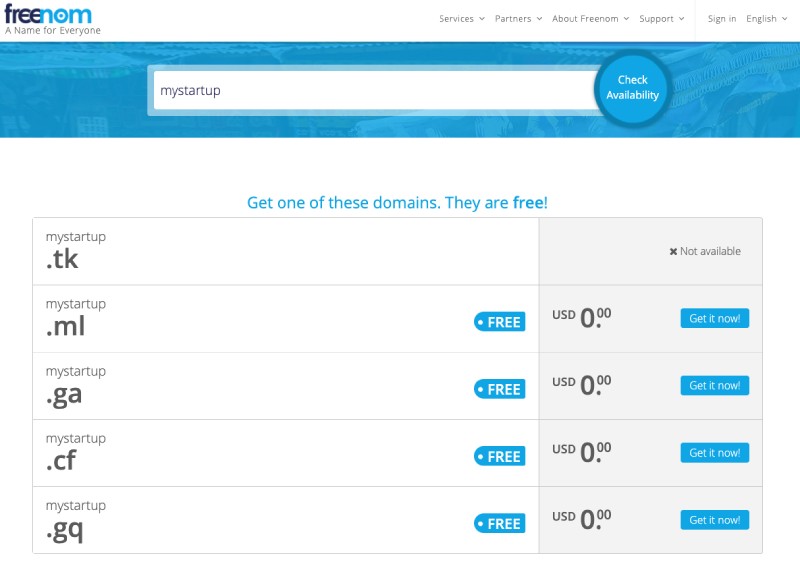 Freenom for domain at $0 Freenom for free domain name