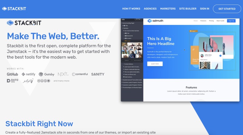 Stackbit for easy to edit JAMStack website Use stackbit for your brochure JAMStack website